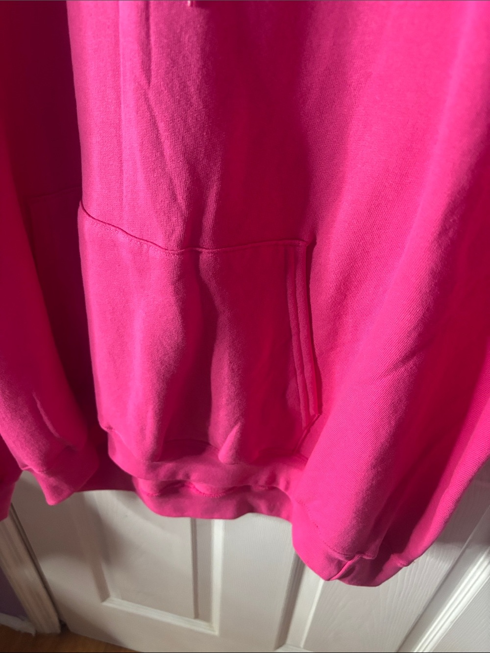 Hanes Women's Bright Hot Pink Hoodie Sweatshirt - Picture 4 of 5